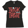 trick or treat Ladies Fitted T-Shirt