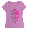 two coloured patterned skull   mens funny Women's Triblend Scoop T-shirt