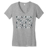 pop culture clash Women's V-Neck T-Shirt