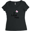 I LOVE YOU Women's Triblend Scoop T-shirt