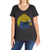 ugly lego drink coffee Ladies Curvy T-Shirt