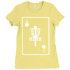 disc golf ace card target chains frisbee basket Ladies Fitted T-Shirt