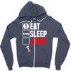 eat sleep jump Zipper Hoodie