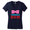 tweedle dee matching Women's V-Neck T-Shirt