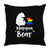 mama bear gay pride Throw Pillow