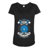 Natural 1   Orc Blue Edition Maternity Scoop Neck T-shirt