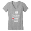 republican, democrat, busy slaying dragons fantasy Women's V-Neck T-Shirt