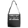 i don't eat my friends Adjustable Strap Totes