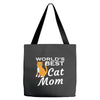 world's best cat mom Tote Bags