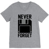 never forget floppy disk V-Neck Tee
