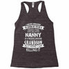 Super Cool Nanny Of A Freaking Awesome Grandson Racerback Tank