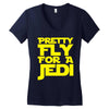 pretty fly for a jedi Women's V-Neck T-Shirt