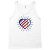 heart us flag 4th july fredom america usa Tank Top
