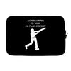 alternatives to war play cricket batting anti war stencil tour Laptop sleeve