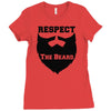 respect the beard Ladies Fitted T-Shirt