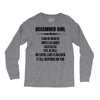 Super December Girl Long Sleeve Shirts