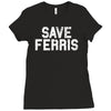 save ferris Ladies Fitted T-Shirt
