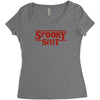 spooky shit Women's Triblend Scoop T-shirt