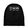 eat sleep game gamer Baby Beanies