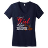 Just A Girl In Love With Her Heavy Equipment Operator Women's V-Neck T-Shirt