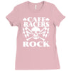 biker t shirt cafe racers ton up boys rockers greasers rock Ladies Fitted T-Shirt