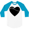black heart 3/4 Sleeve Shirt