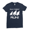 run forest run white color Ladies Fitted T-Shirt