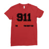 911 dispatcher heroes black logo Ladies Fitted T-Shirt