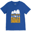 cant scare me im sales engineer halloween V-Neck Tee