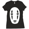 no face noface spirited away chibli manga anime tee Ladies Fitted T-Shirt