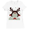 christmas t shirt santa reindeer penguin novelty xmas Ladies Fitted T-Shirt