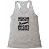weekend rugby forecast beer pub drink Racerback Tank
