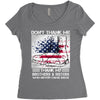 Veteran Don't Thank Me Thank My Brothers &amp; Sister Women's Triblend Scoop T-shirt