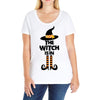 The Witch Is In Ladies Curvy T-Shirt