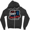 star spangled hammered Zipper Hoodie