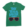 time to go tropical awesome paradise Ladies Fitted T-Shirt