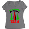 christmas drinking team Women's Triblend Scoop T-shirt