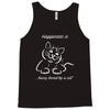 happiness is being loved by a cat Tank Top