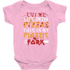 cut into pizzas Baby Bodysuit