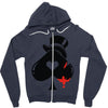 poker hat ace of spades Zipper Hoodie