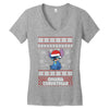 ohana christmas stitch Women's V-Neck T-Shirt