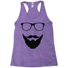 beard and glasses Racerback Tank
