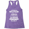 Super Cool Stepmom Of A Freaking Awesome Grandson Racerback Tank
