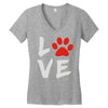 love dog paw Women's V-Neck T-Shirt