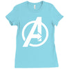 avengers sticker vinyl decal Ladies Fitted T-Shirt