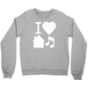 i love house music dj baseball Crewneck Sweatshirt