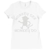 monkey teenage Ladies Fitted T-Shirt