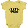 baby not midget do not toss Baby Onesie