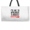 conor mcgregor apologize ufc mma notorious Weekender Totes