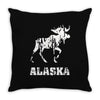 Alaska Deer Rudolph Throw Pillow